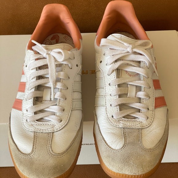 Adidas Samba White and Coral Sneakers - Picture 4 of 8